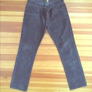 J. Crew Men’s Grey/purple Cords 34x32 484 Slim